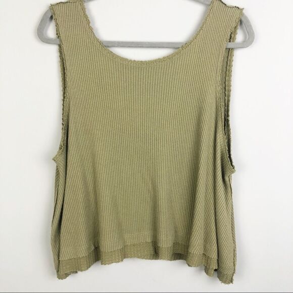 FREE PEOPLE | WE THE FREE New Love Green Textured Tank Top Women’s Size Small - Picture 5 of 9